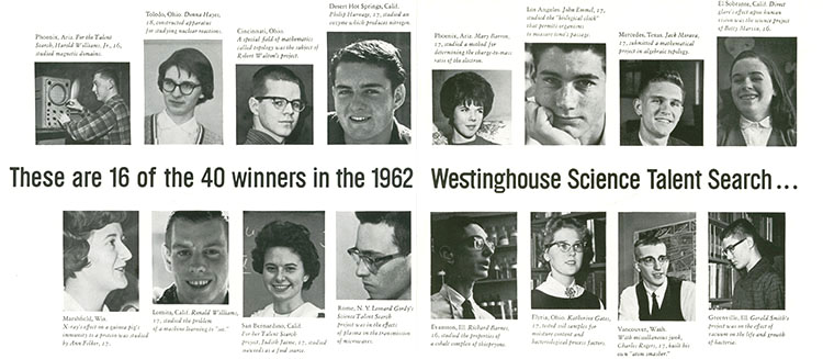 40位西屋STS 1962获奖者中的16位。