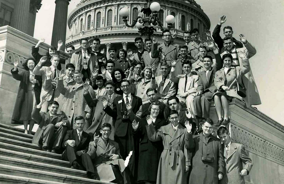 1953 Science Talent Search finalists at the Capitol. Westinghouse STS.