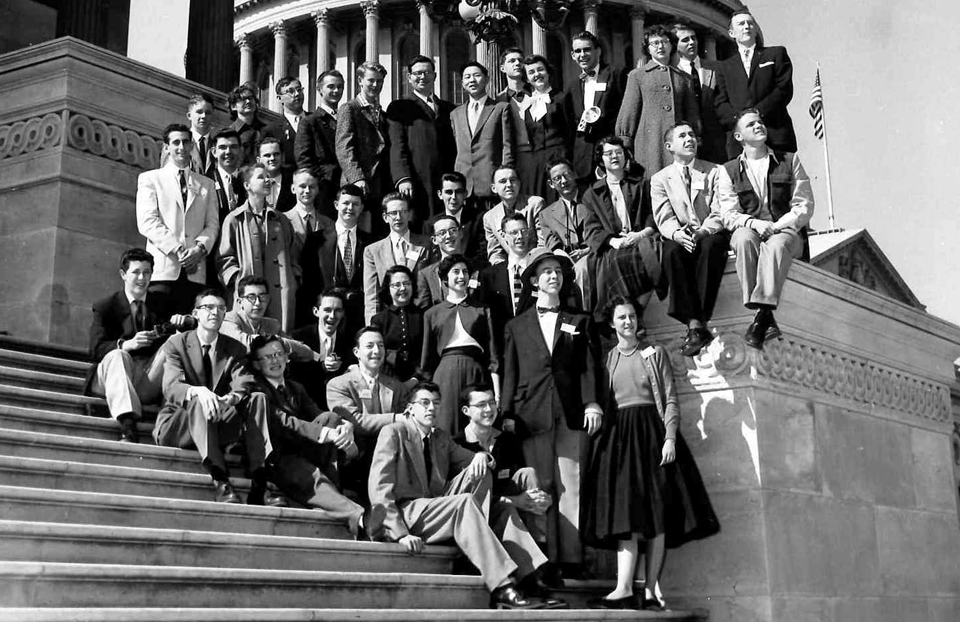 1956 Science Talent Search finalists at the Capitol.