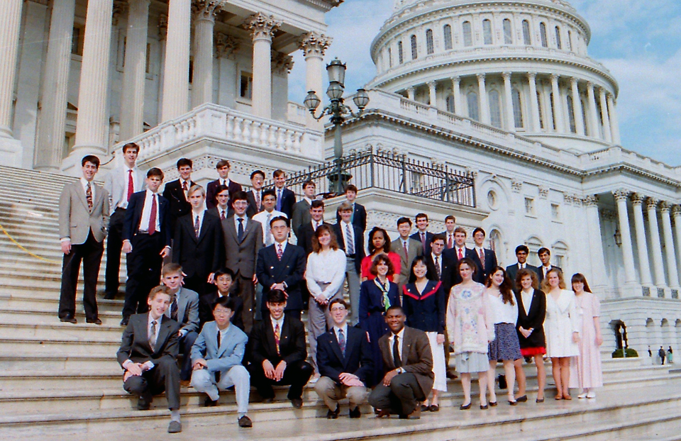 1992 Science Talent Search finalists at the Capitol. STS. Westinghouse.
