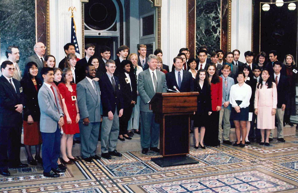 1994 Science Talent Search Finalists At the White House with President Clinton and Vice President Gore.