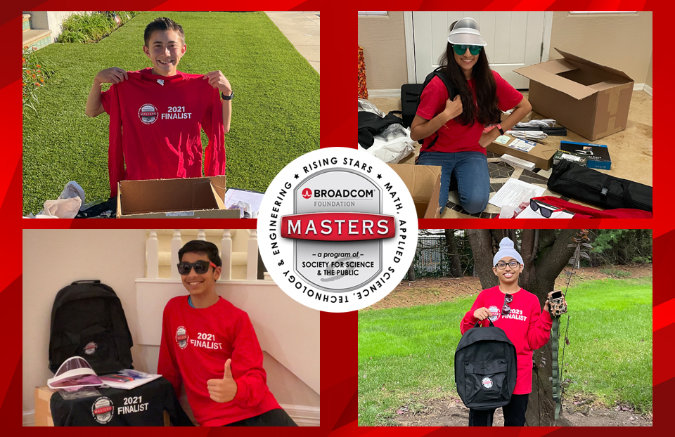 2021 Broadcom MASTERS finalists open their swag boxes