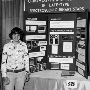 著名校友——Alice Koniges和她的项目在1974年印第安纳州印第安纳波利斯的ISEF。