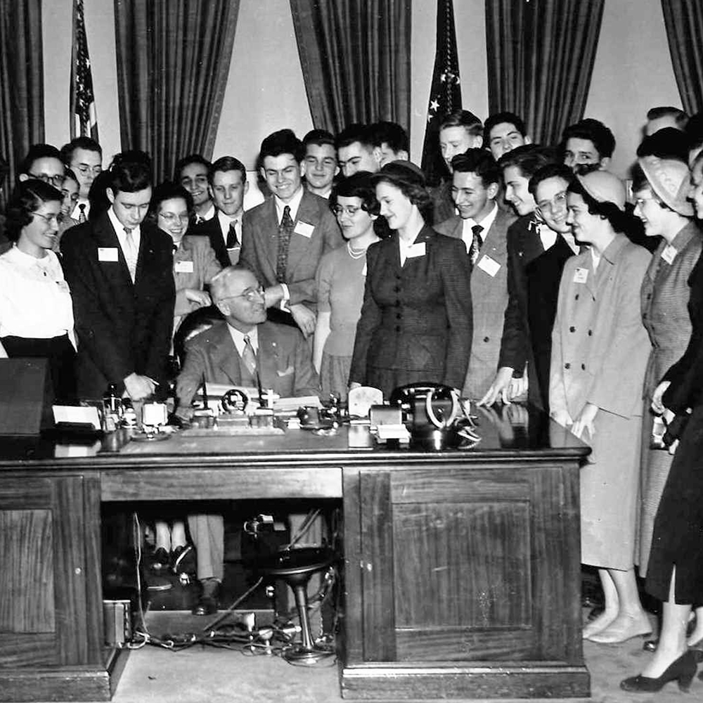 杜鲁门总统在白宫接见STS入选者